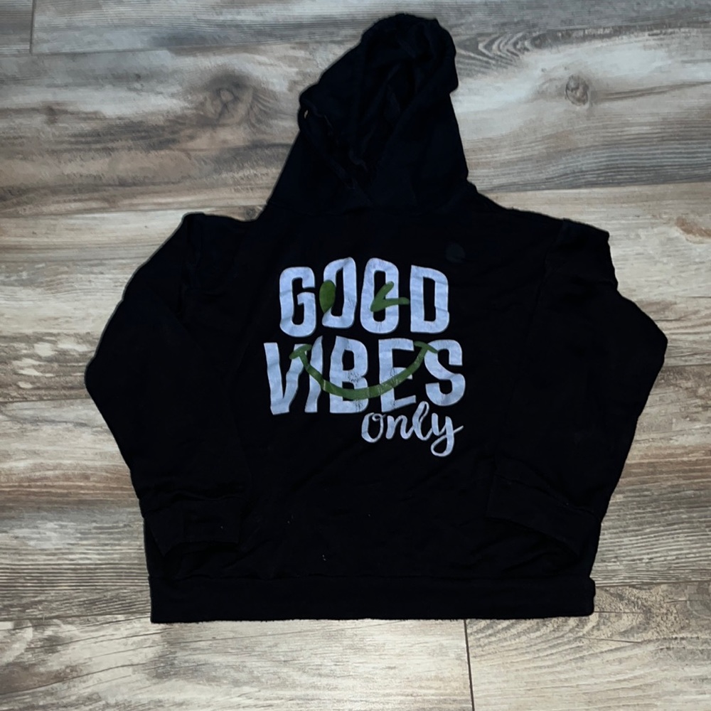 Good Vibes Only long sleeve hoodie shirt size 7
